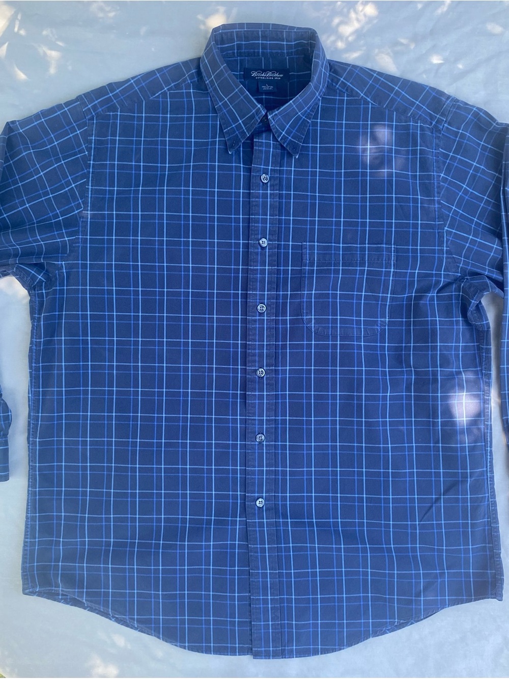 Brooks Brothers Blue Plaid Button-Down Shirt